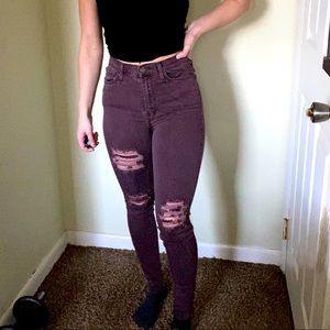 Maroon Jeans